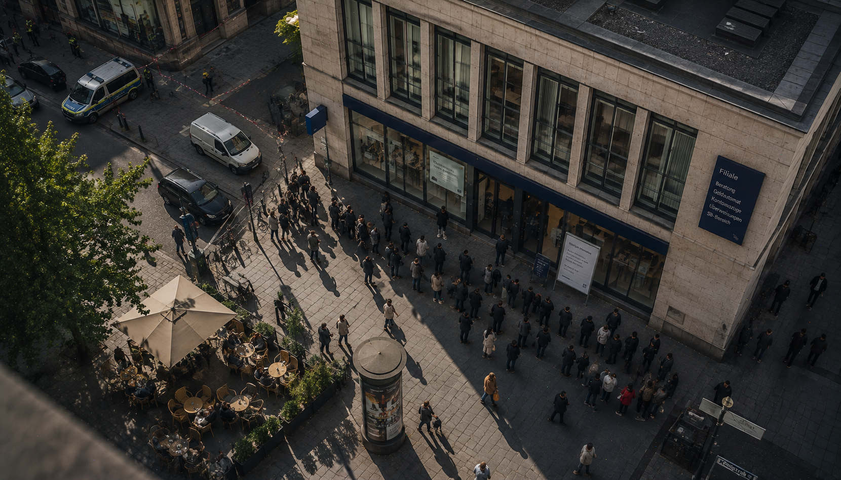 Balkon mit Pflanzkübeln und Rankgitter